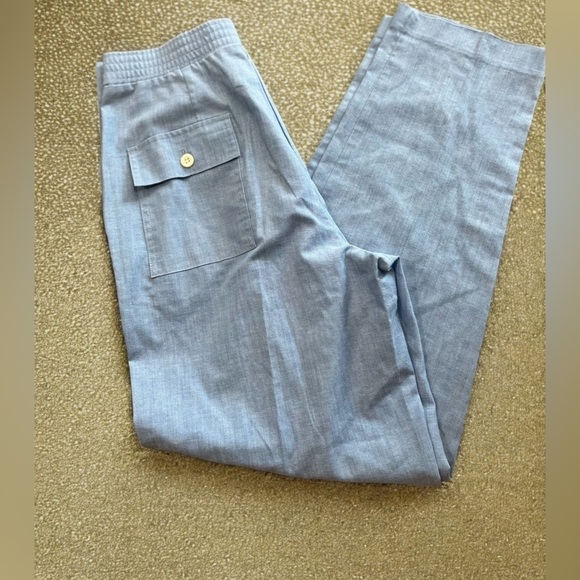 Vintage Pants - Vintage Chambray 80’s Elastic High Waist Pants